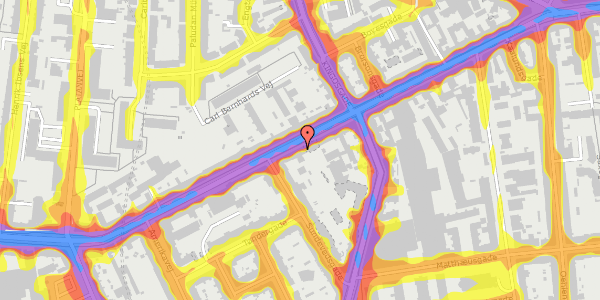 Trafikstøjkort på Vesterbrogade 109, st. , 1620 København V