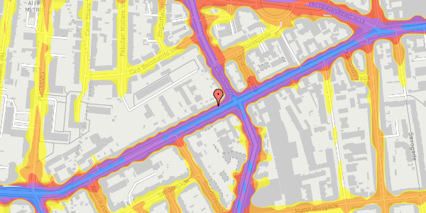 Trafikstøjkort på Vesterbrogade 110, kl. 1, 1620 København V