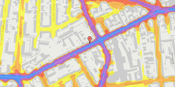 Trafikstøjkort på Vesterbrogade 112, kl. 1, 1620 København V