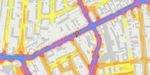 Trafikstøjkort på Vesterbrogade 113, 4. 1, 1620 København V