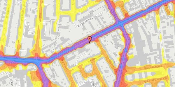 Trafikstøjkort på Vesterbrogade 117, st. tv, 1620 København V