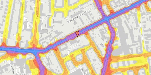 Trafikstøjkort på Vesterbrogade 119, 2. th, 1620 København V