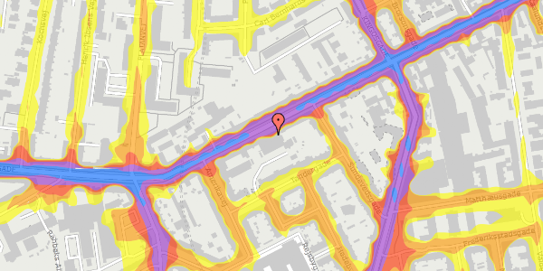 Trafikstøjkort på Vesterbrogade 121, st. , 1620 København V