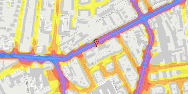 Trafikstøjkort på Vesterbrogade 125, st. 2, 1620 København V