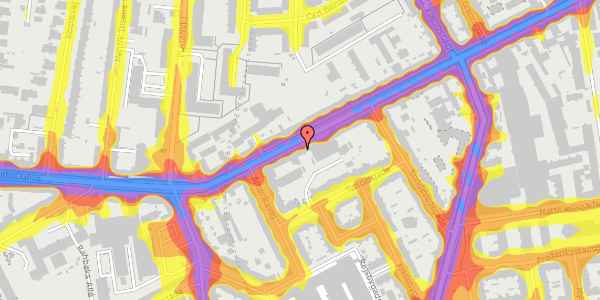 Trafikstøjkort på Vesterbrogade 125, 1. tv, 1620 København V