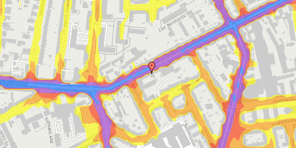 Trafikstøjkort på Vesterbrogade 127, st. tv, 1620 København V