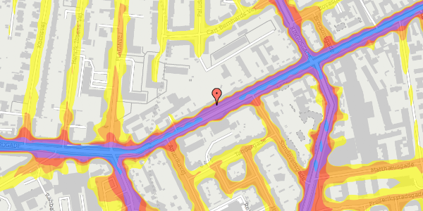 Trafikstøjkort på Vesterbrogade 132, 2. th, 1620 København V