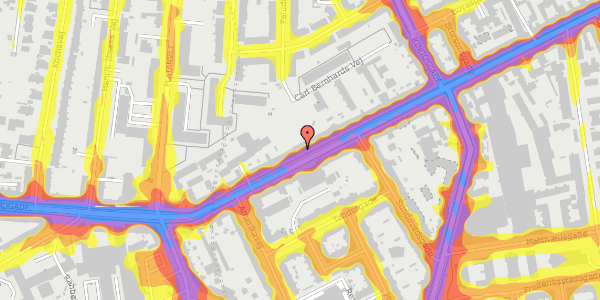 Trafikstøjkort på Vesterbrogade 132, 2. tv, 1620 København V