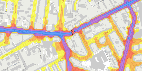 Trafikstøjkort på Vesterbrogade 137, 1. tv, 1620 København V