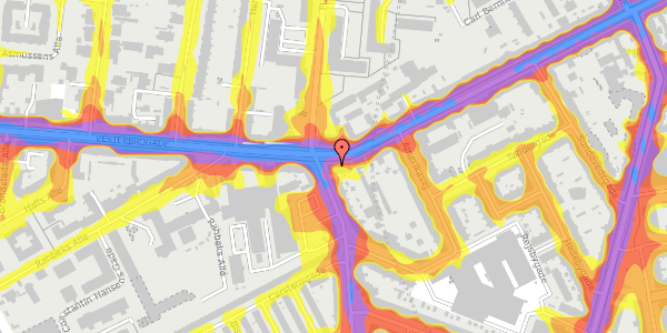 Trafikstøjkort på Vesterbrogade 141, st. , 1620 København V