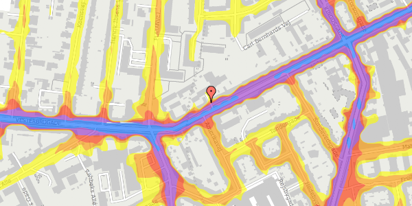 Trafikstøjkort på Vesterbrogade 142A, st. , 1620 København V