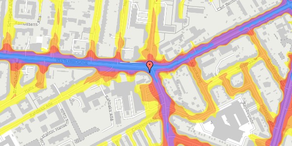 Trafikstøjkort på Vesterbrogade 143, st. tv, 1620 København V