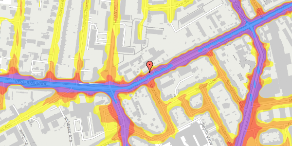 Trafikstøjkort på Vesterbrogade 144B, 2. th, 1620 København V