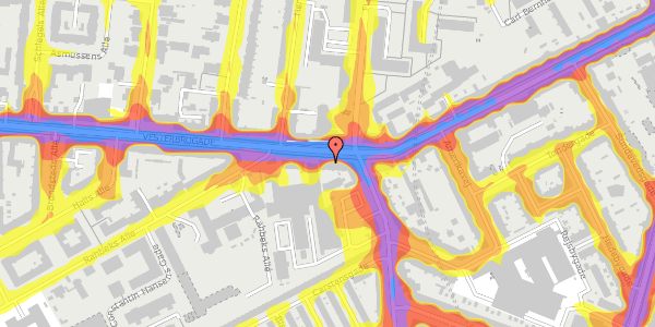 Trafikstøjkort på Vesterbrogade 145, st. mf, 1620 København V