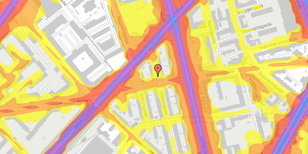 Trafikstøjkort på Vibekegade 8, 2. , 2100 København Ø