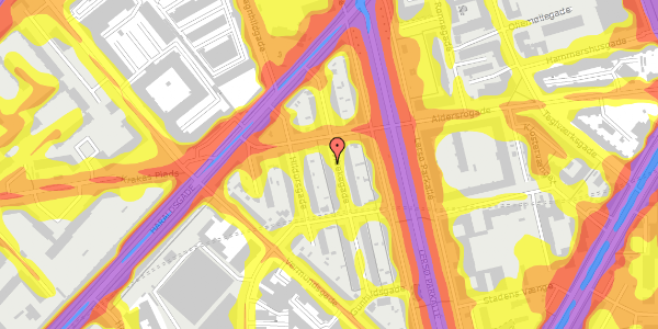 Trafikstøjkort på Vibekegade 12, 2. , 2100 København Ø