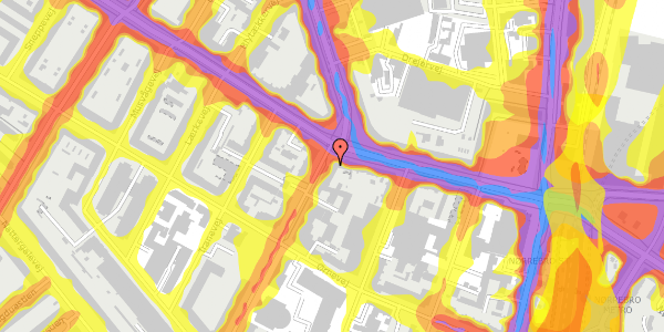 Trafikstøjkort på Vibevej 1, 1. th, 2400 København NV