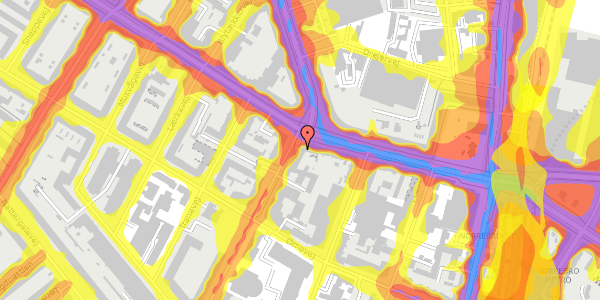 Trafikstøjkort på Vibevej 1, 2. th, 2400 København NV