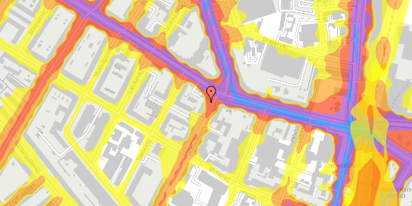 Trafikstøjkort på Vibevej 2, 1. th, 2400 København NV