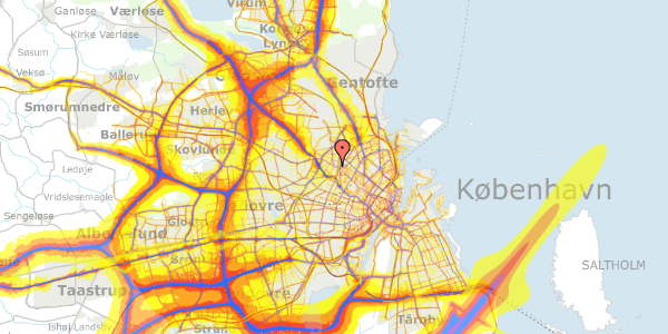 Trafikstøjkort på Vibevej 5, st. , 2400 København NV