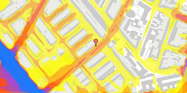 Trafikstøjkort på Vibevej 34, 1. tv, 2400 København NV