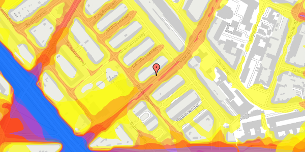 Trafikstøjkort på Vibevej 42, 1. , 2400 København NV