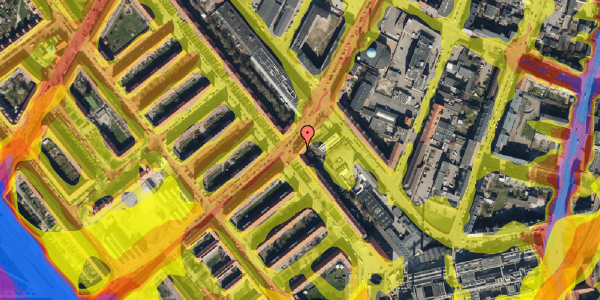 Trafikstøjkort på Vibevej 47, st. 3, 2400 København NV