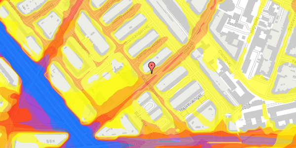 Trafikstøjkort på Vibevej 48, st. th, 2400 København NV