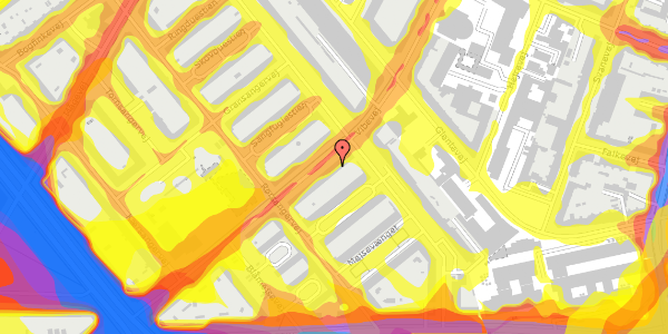 Trafikstøjkort på Vibevej 53, st. th, 2400 København NV