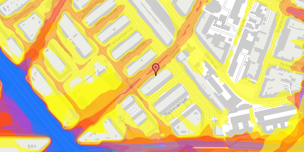 Trafikstøjkort på Vibevej 57, st. tv, 2400 København NV