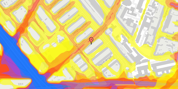 Trafikstøjkort på Vibevej 59, st. tv, 2400 København NV