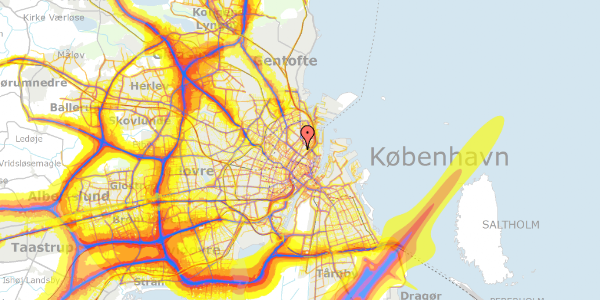 Trafikstøjkort på Wilhelm Marstrands Gade 16, 2100 København Ø