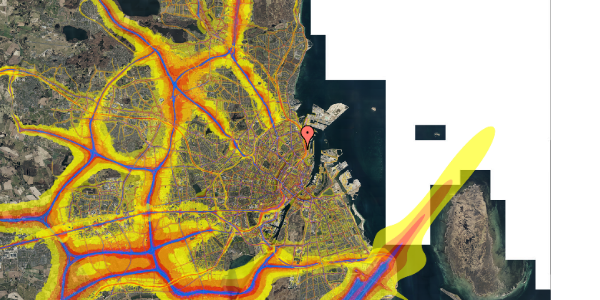 Trafikstøjkort på Willemoesgade 54, 5. th, 2100 København Ø