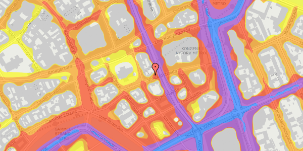 Trafikstøjkort på Vingårdstræde 20, st. 2, 1070 København K