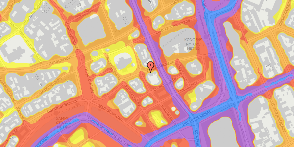 Trafikstøjkort på Vingårdstræde 21, 1. th, 1070 København K