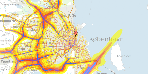 Trafikstøjkort på Visbygade 4, st. tv, 2100 København Ø