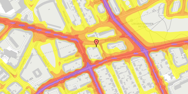 Trafikstøjkort på Wittenberggade 21, 4. 3, 2300 København S