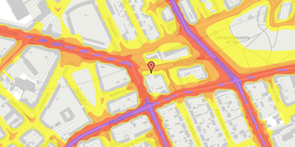 Trafikstøjkort på Wittenberggade 23, 2. th, 2300 København S