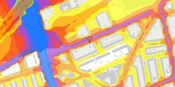 Trafikstøjkort på Vognmandsmarken 22, st. tv, 2100 København Ø