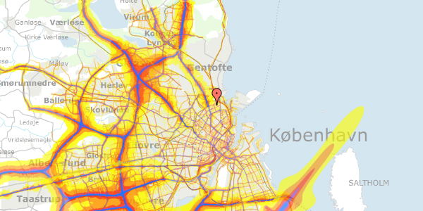 Trafikstøjkort på Vognmandsmarken 39, st. tv, 2100 København Ø