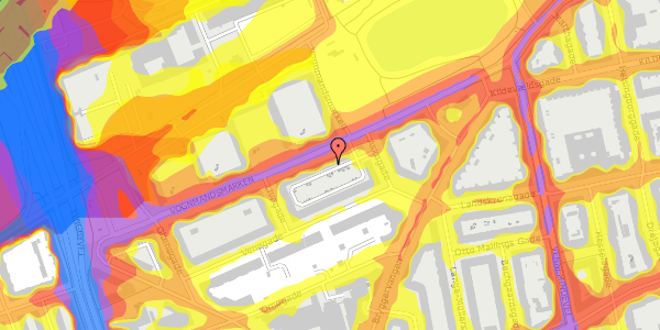 Trafikstøjkort på Vognmandsmarken 66, st. th, 2100 København Ø