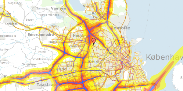 Trafikstøjkort på Voldfløjen 6, st. tv, 2700 Brønshøj