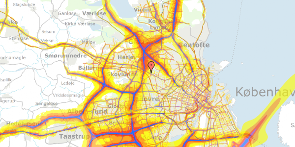 Trafikstøjkort på Voldfløjen 10, st. tv, 2700 Brønshøj