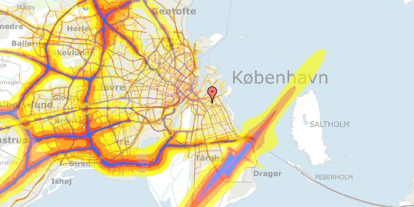 Trafikstøjkort på Woltersgade 7A, 4. tv, 2300 København S