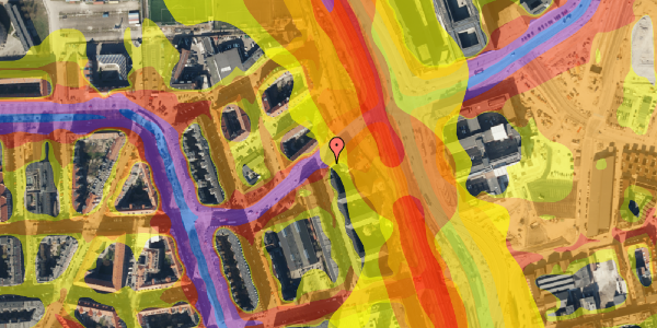 Trafikstøjkort på Vordingborggade 98, 2. th, 2100 København Ø