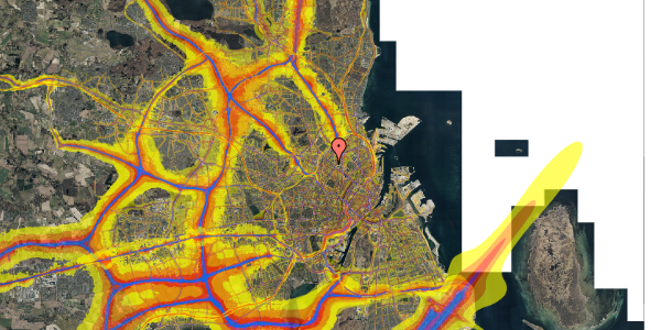 Trafikstøjkort på Vølundsgade 18, kl. , 2200 København N