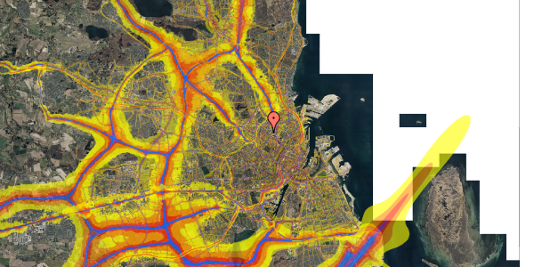 Trafikstøjkort på Vølundsgade 25, kl. , 2200 København N