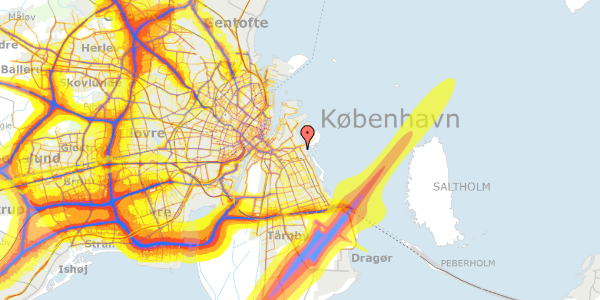 Trafikstøjkort på Yderlandsvej 25C, st. , 2300 København S