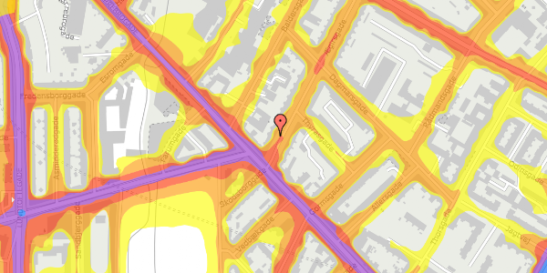 Trafikstøjkort på Ægirsgade 3, 2. th, 2200 København N