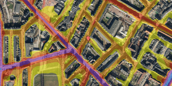 Trafikstøjkort på Ægirsgade 10, 4. tv, 2200 København N